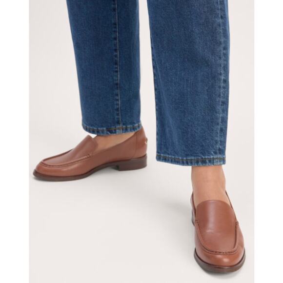 Everlane The Modern Loafer in Leather Rum Brown Women's Size 6 - Picture 1 of 11